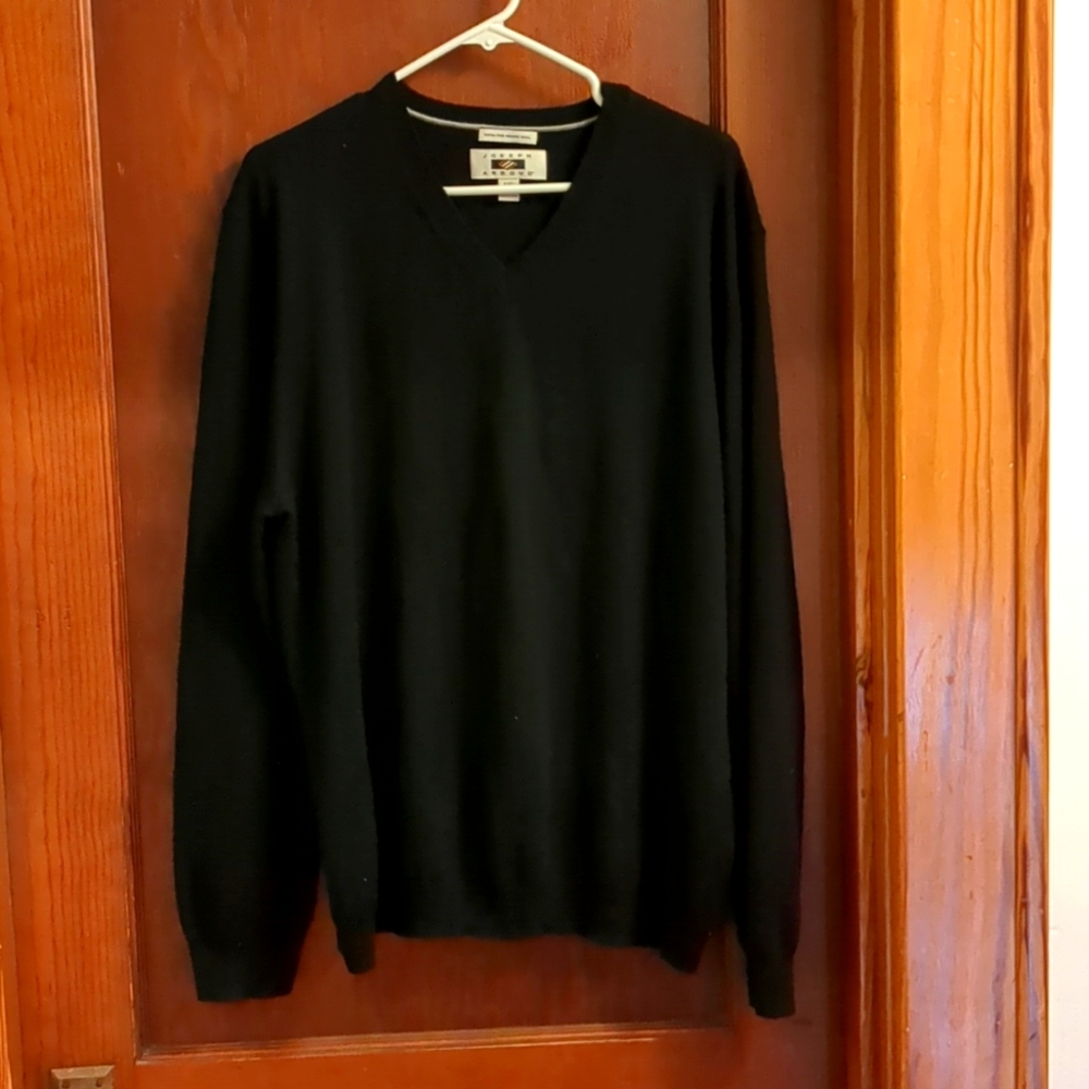 Joseph Abboud mens XXL black extra fine merino wool sweater